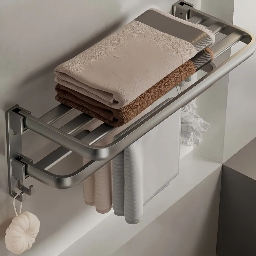 60cm Foldable Wall Mounted Towel Rack