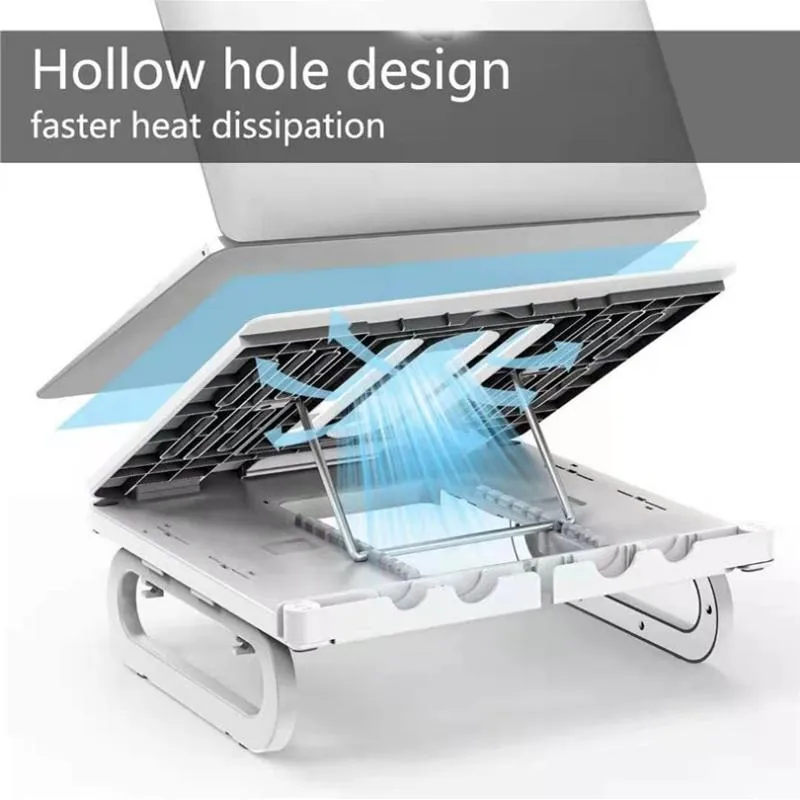 Adjustable Foldable Laptop Stand for Cooling and Ergonomic Lifting