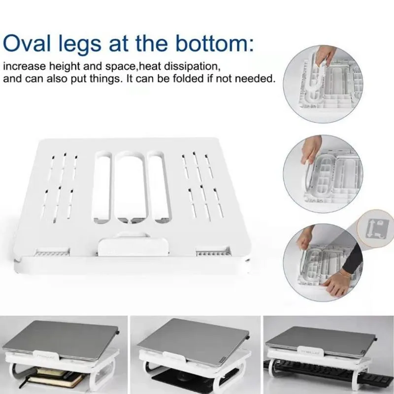 Adjustable Foldable Laptop Stand for Cooling and Ergonomic Lifting
