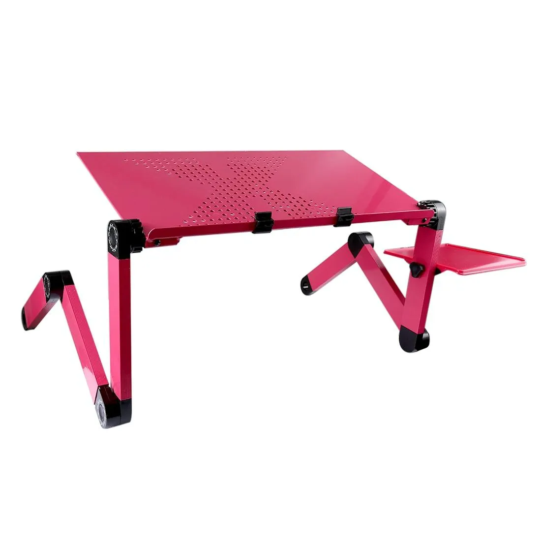 Adjustable Foldable Laptop Stand with Fans & Mouse Pad - Portable Aluminum Alloy