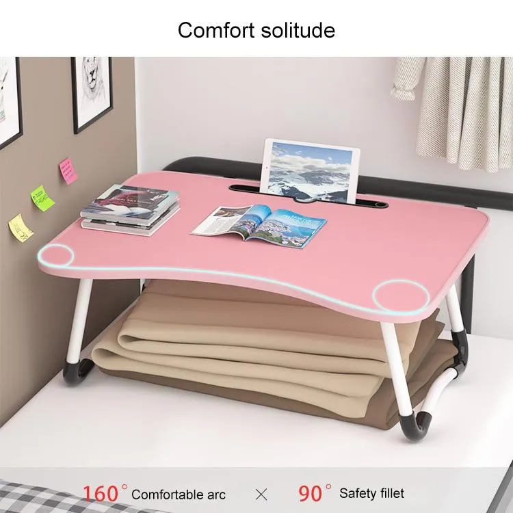 Adjustable Folding Laptop Desk - Non-slip W-shaped Legs Square Pattern Portable Cloud Design