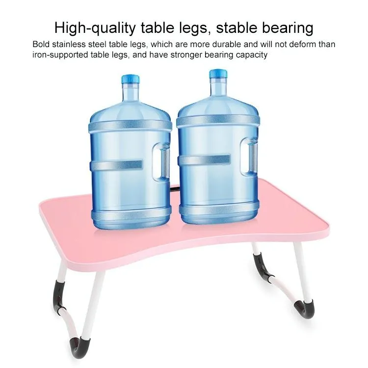 Adjustable Folding Laptop Desk - Non-slip W-shaped Legs Square Pattern Portable Cloud Design