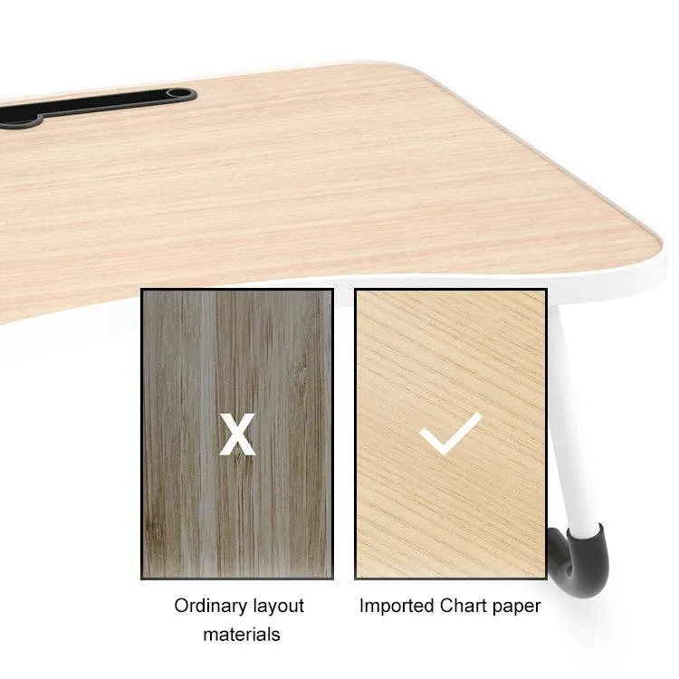 Adjustable Folding Laptop Desk - Non-slip W-shaped Legs Square Pattern Portable Cloud Design