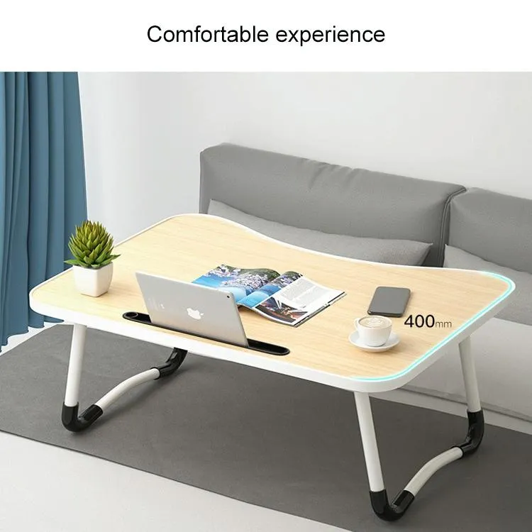 Adjustable Folding Laptop Desk - Non-slip W-shaped Legs Square Pattern Portable Cloud Design