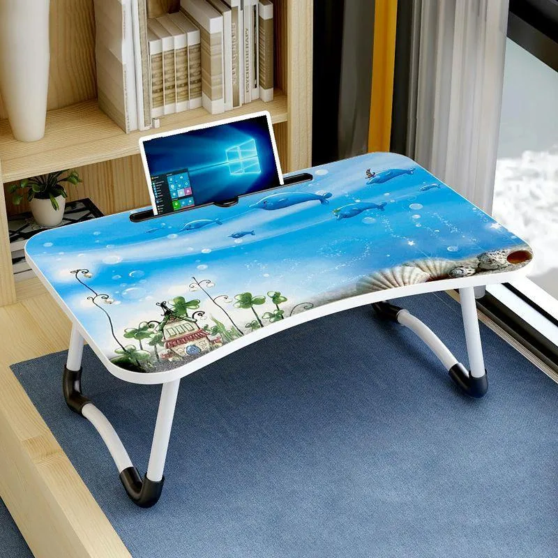 Adjustable Folding Laptop Desk with Non-slip W-shaped Legs - Portable and Compact