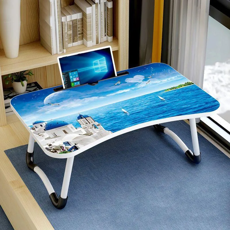 Adjustable Folding Laptop Desk with Non-slip W-shaped Legs - Portable and Compact