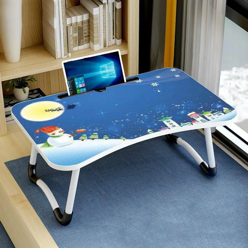 Adjustable Folding Laptop Desk with Non-slip W-shaped Legs - Portable and Compact