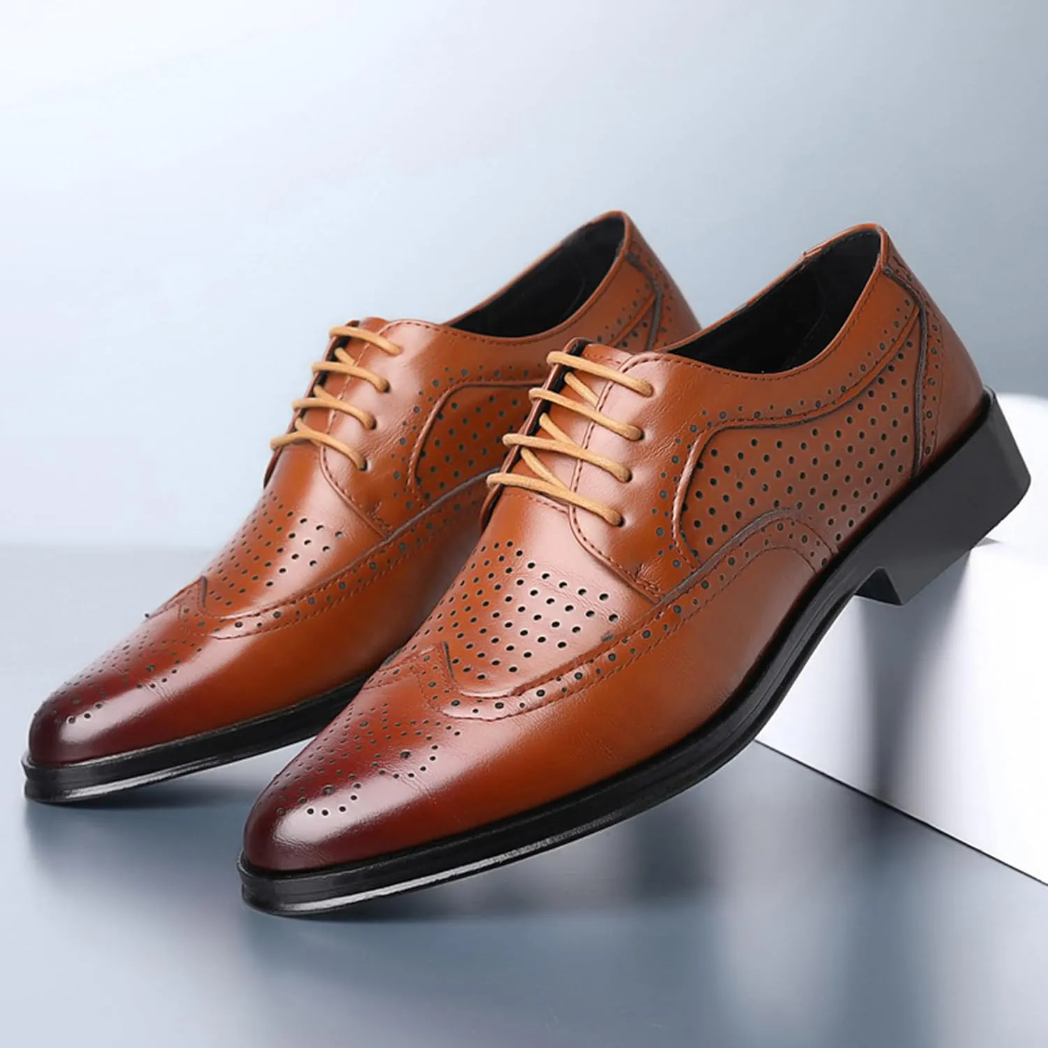 ADMLZQQ Mens Casual Loafers Casual Oxfords for Male Office Business Dress Sneakers