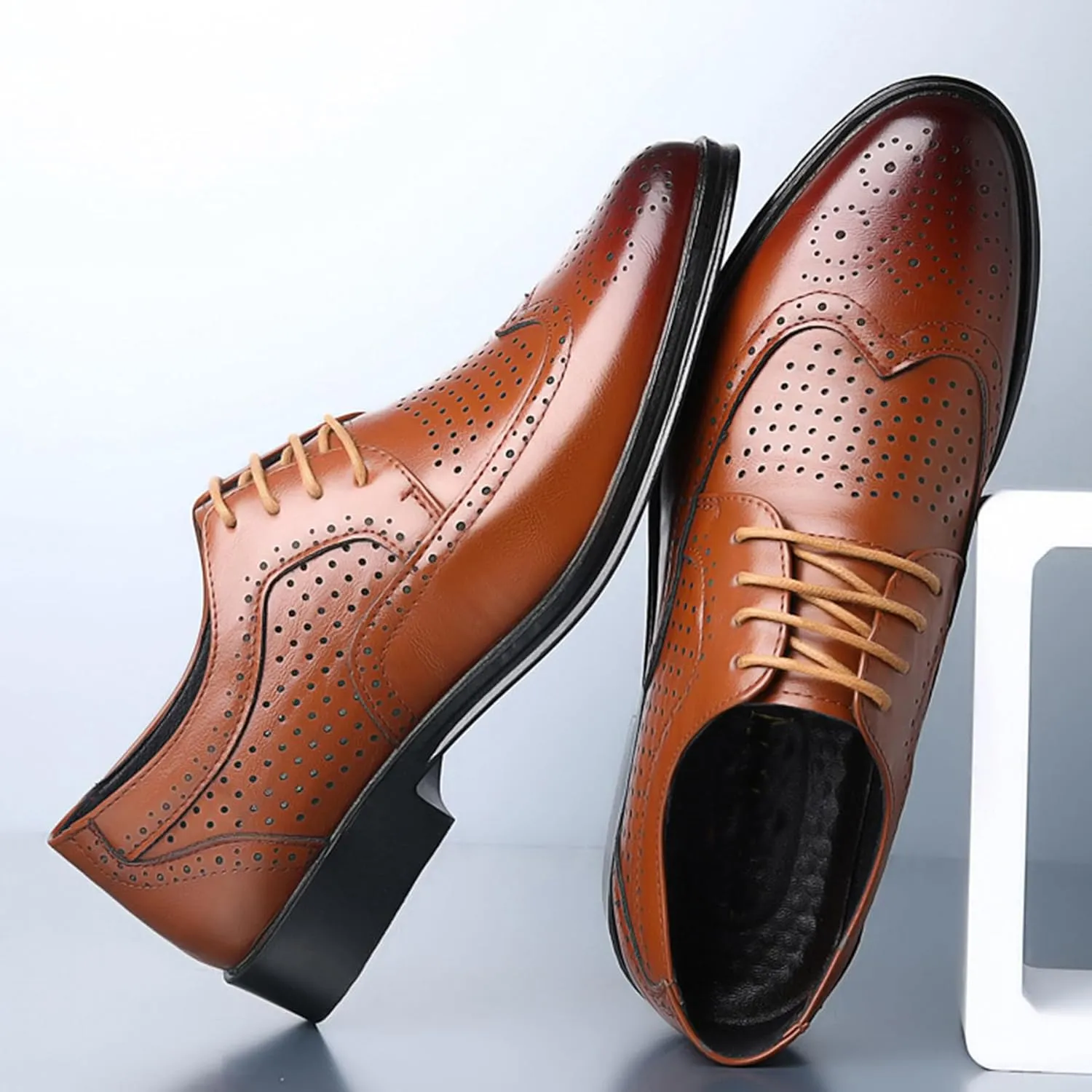 ADMLZQQ Mens Casual Loafers Casual Oxfords for Male Office Business Dress Sneakers