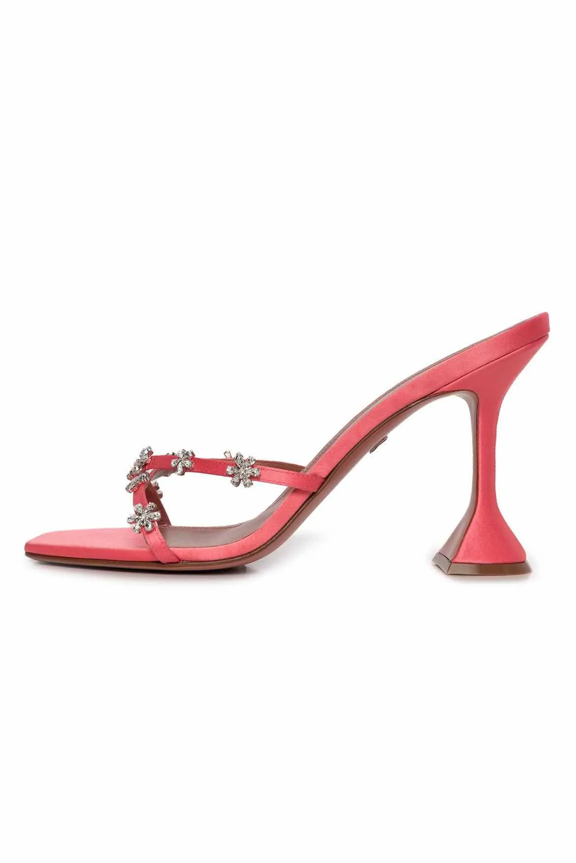 Amina Muaddi Size 41 Lily Satin Crytal Pumps
