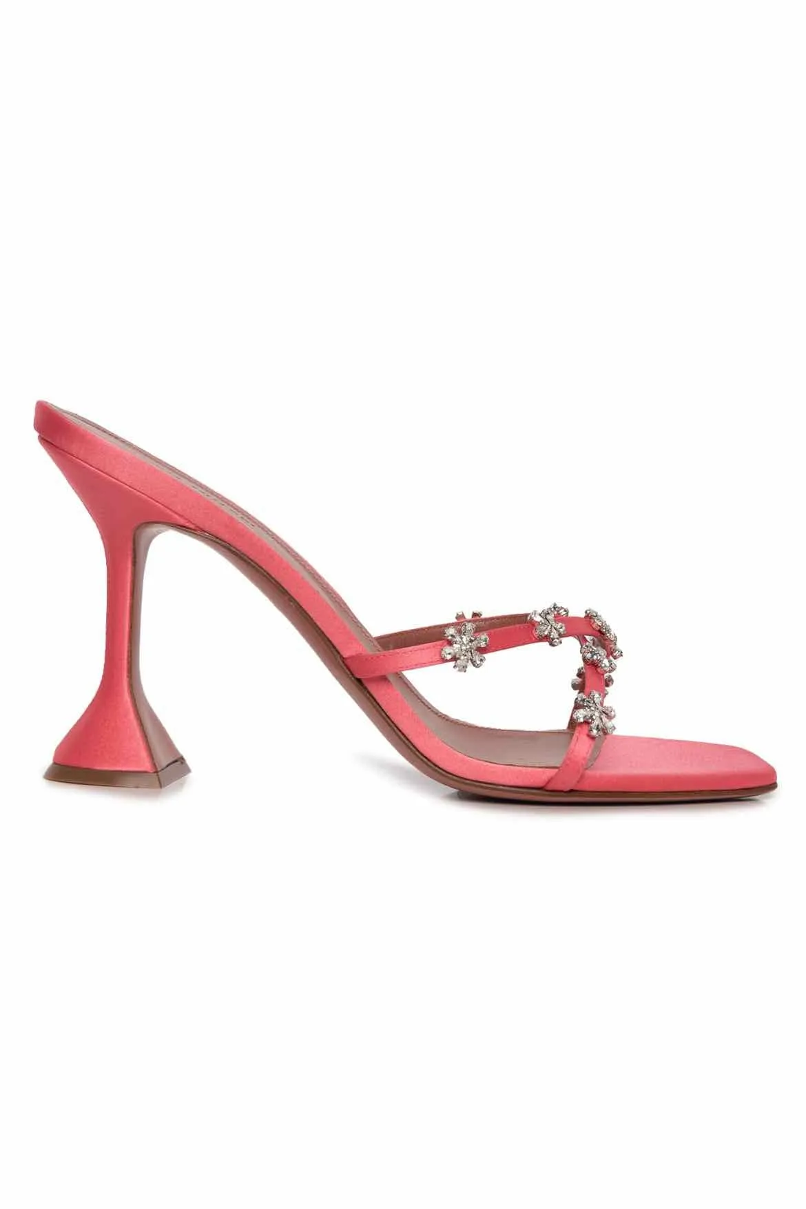 Amina Muaddi Size 41 Lily Satin Crytal Pumps