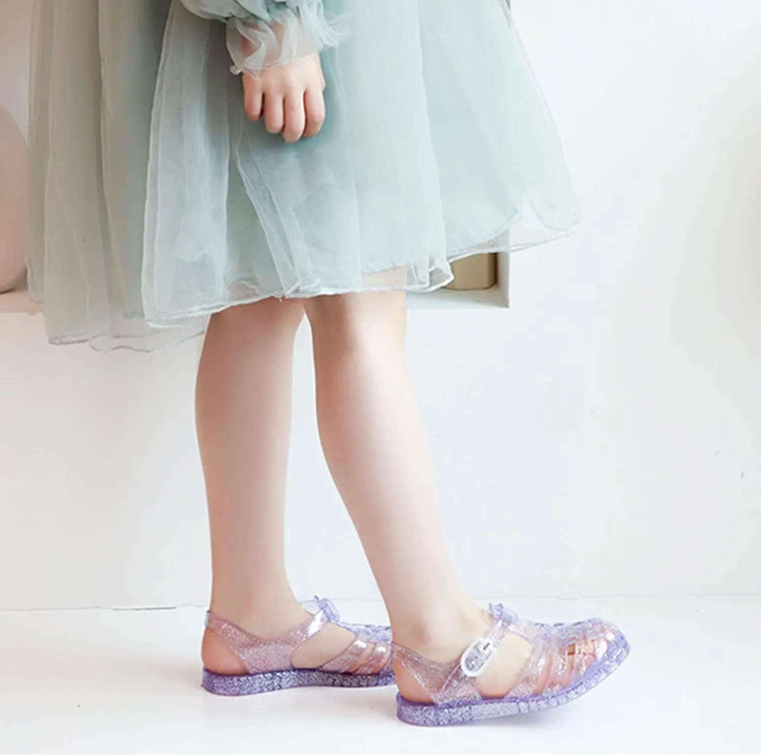 Baby Toddler Slip On Shoes Kids Boys Girls Cute Sandals Fruit Jelly Hollow Out Non-Slip Soft Sole Beach Sandal Shoe