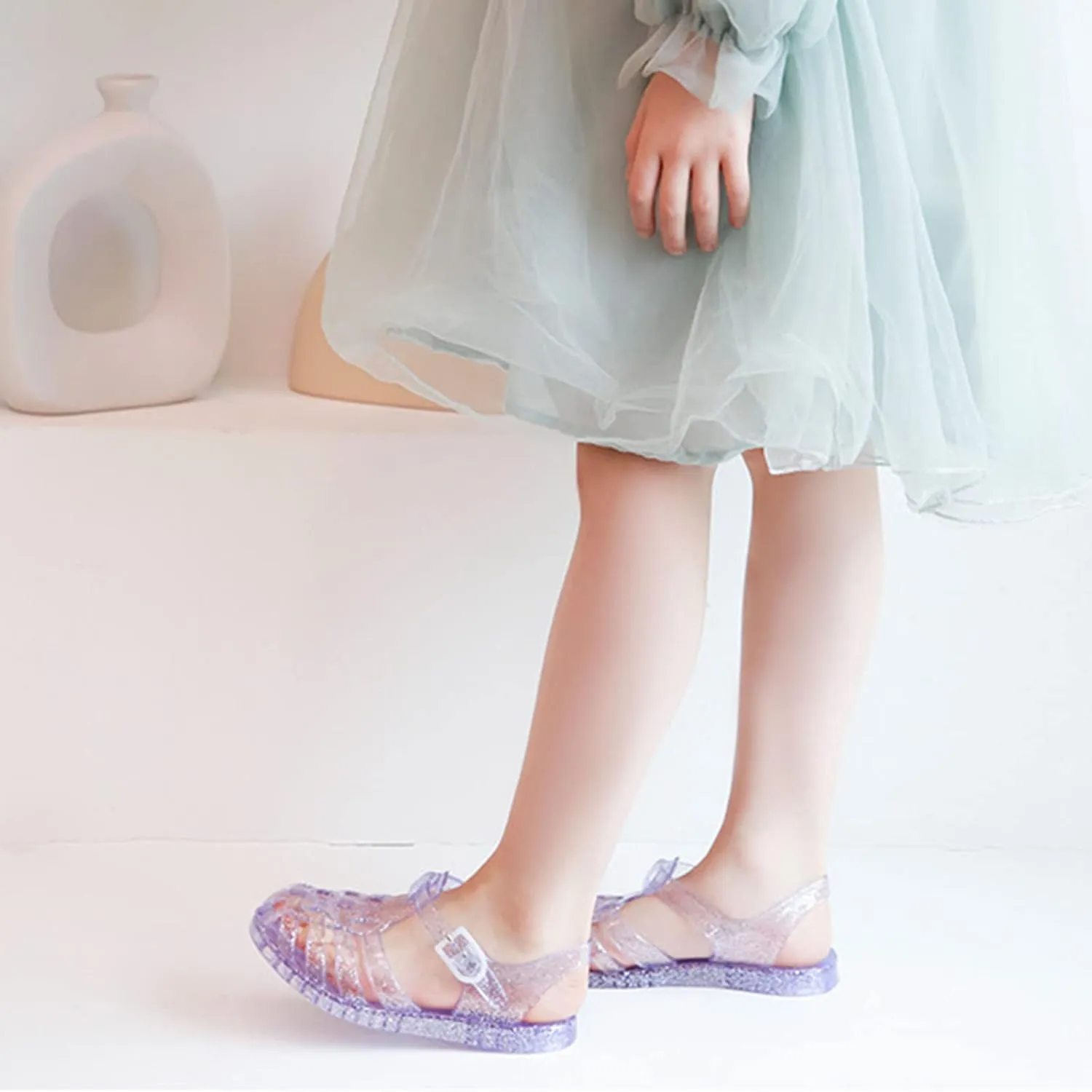 Baby Toddler Slip On Shoes Kids Boys Girls Cute Sandals Fruit Jelly Hollow Out Non-Slip Soft Sole Beach Sandal Shoe