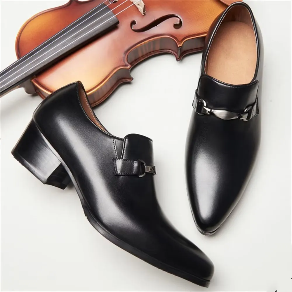 ChicLux Pointed Toe Slip-on Dress Shoes