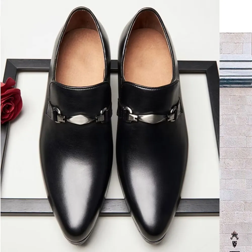 ChicLux Pointed Toe Slip-on Dress Shoes