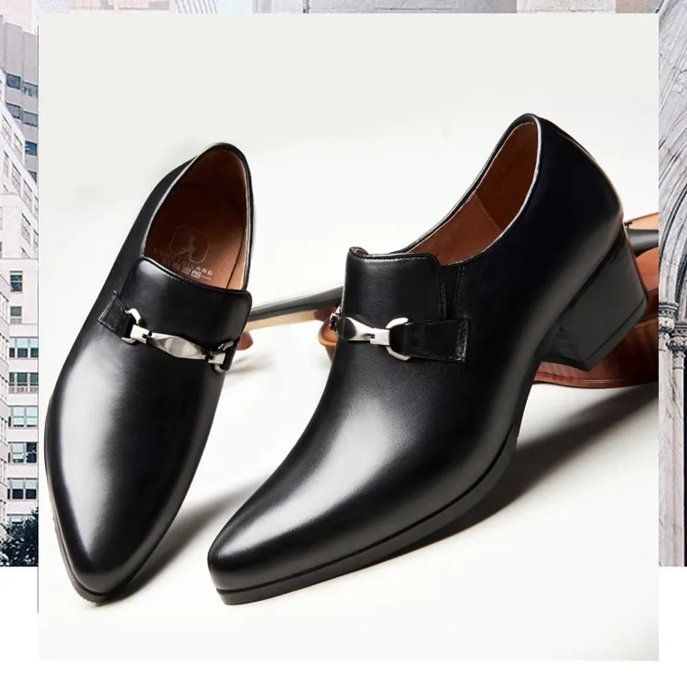 ChicLux Pointed Toe Slip-on Dress Shoes