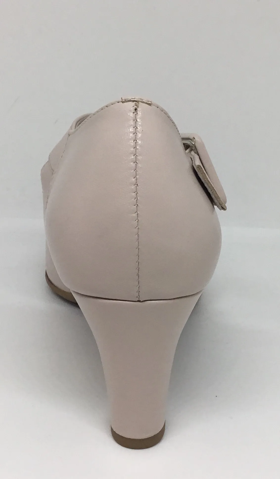 Django & Juliette Trinities Leather Heel ~ White ~ Black ~ Nude