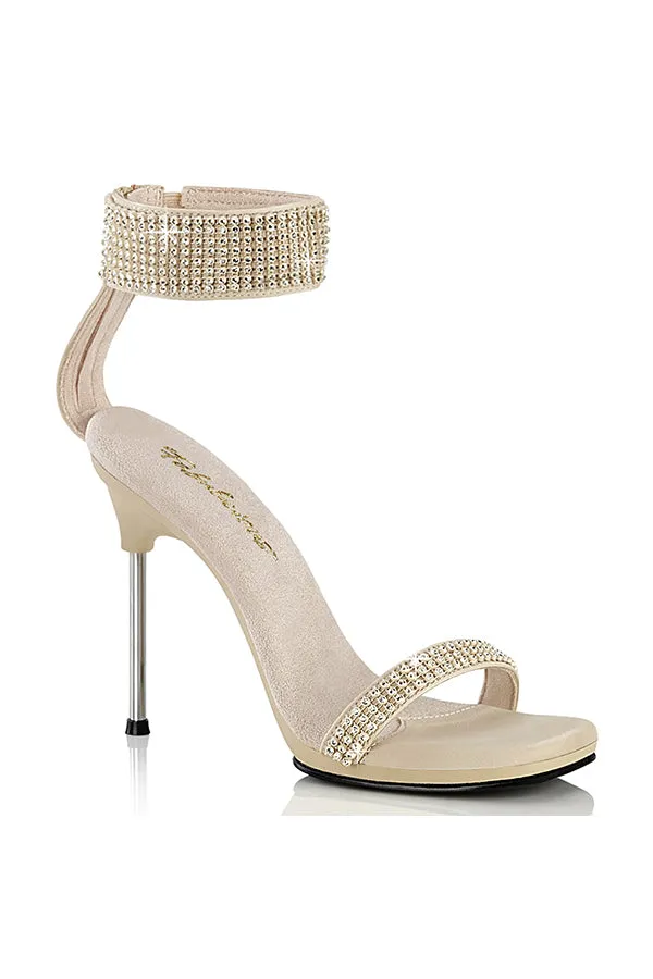 Evening Shoes With Rhinestone Ankle Cuff Slide
