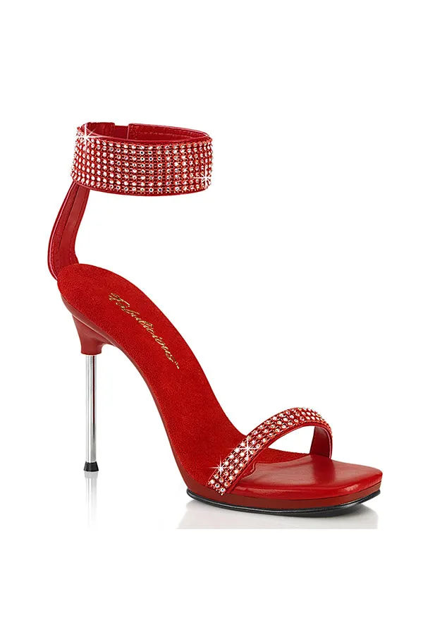 Evening Shoes With Rhinestone Ankle Cuff Slide