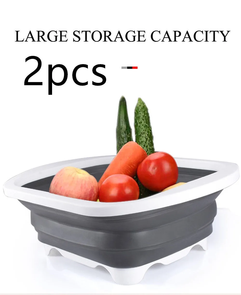 Foldable Cutting Board With Drain Basket