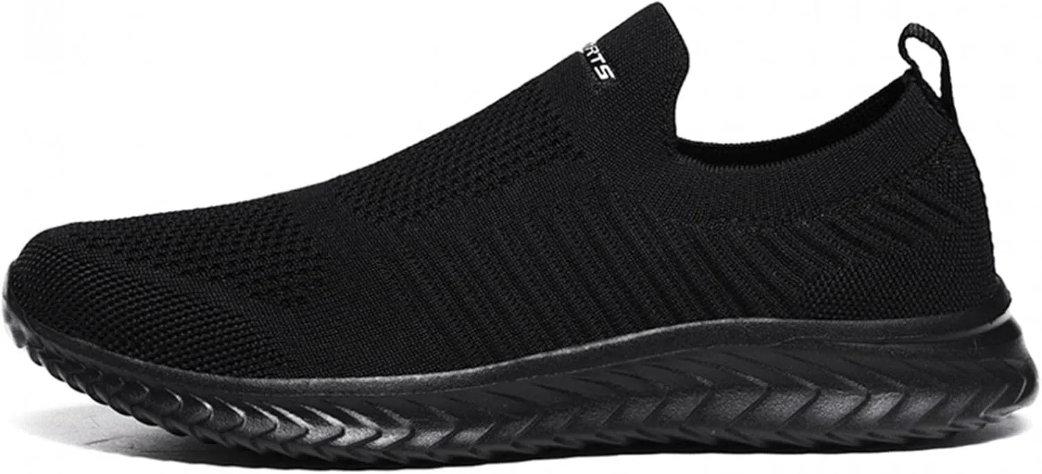 Hbeylia Men's Running Sneakers Breathable Lightweight Mesh Slip On Sport Athletic Tennis Walking Workout Gym Anti Skid Flat Bottom Walking Driving Shoes Running Hiking Jogging Shoes For Male