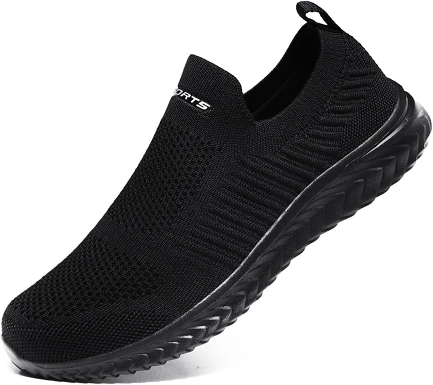 Hbeylia Men's Running Sneakers Breathable Lightweight Mesh Slip On Sport Athletic Tennis Walking Workout Gym Anti Skid Flat Bottom Walking Driving Shoes Running Hiking Jogging Shoes For Male