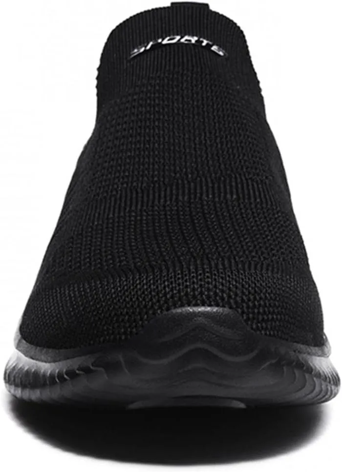 Hbeylia Men's Running Sneakers Breathable Lightweight Mesh Slip On Sport Athletic Tennis Walking Workout Gym Anti Skid Flat Bottom Walking Driving Shoes Running Hiking Jogging Shoes For Male
