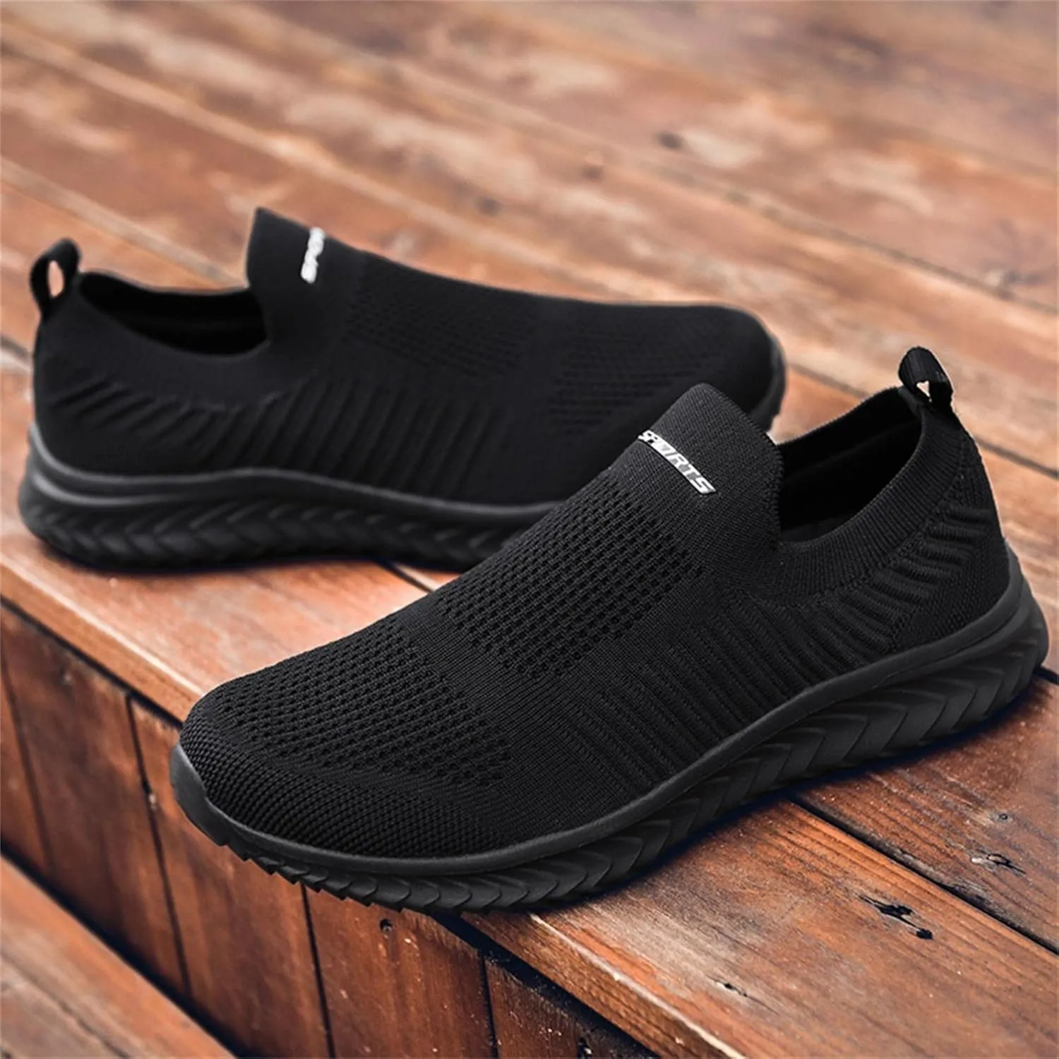 Hbeylia Men's Running Sneakers Breathable Lightweight Mesh Slip On Sport Athletic Tennis Walking Workout Gym Anti Skid Flat Bottom Walking Driving Shoes Running Hiking Jogging Shoes For Male