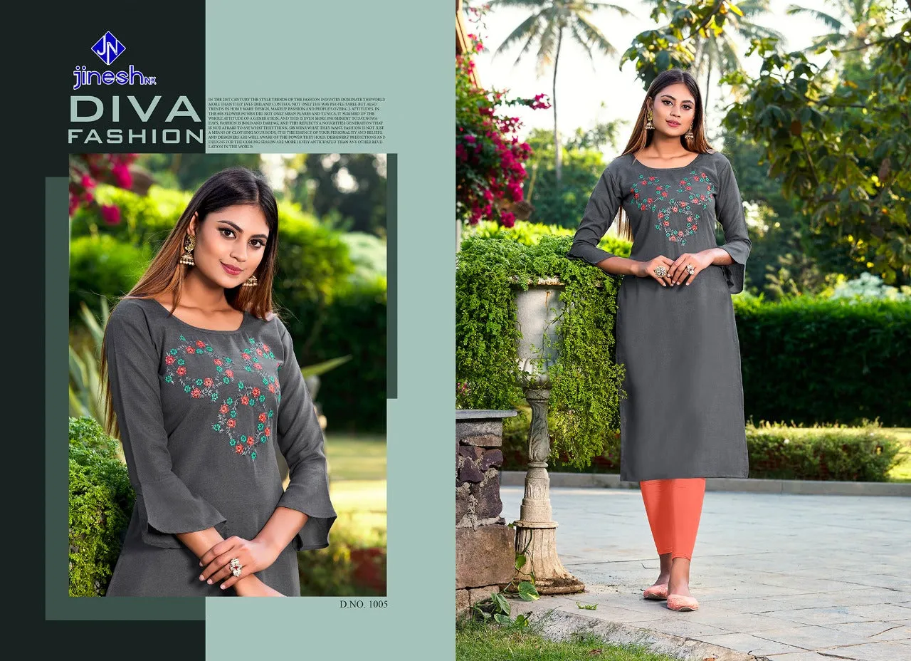 Jinesh Nx Launched Akira Vol 2 Ruby Slub Daily Wear Kurtis Collection