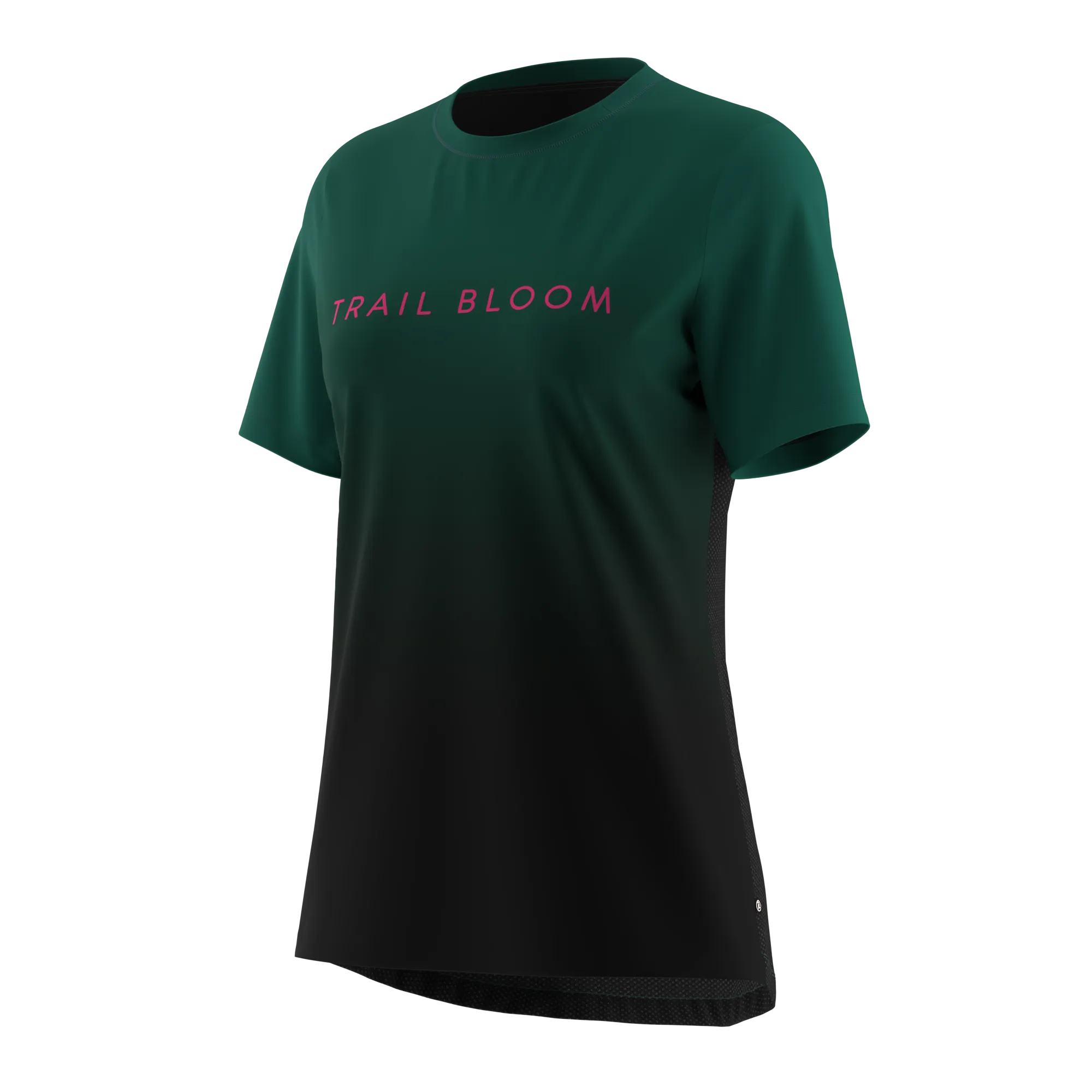 Ladies MTB Jersey - Ombre Print MTB 3/4 in Green and Black - PRE-ORDER
