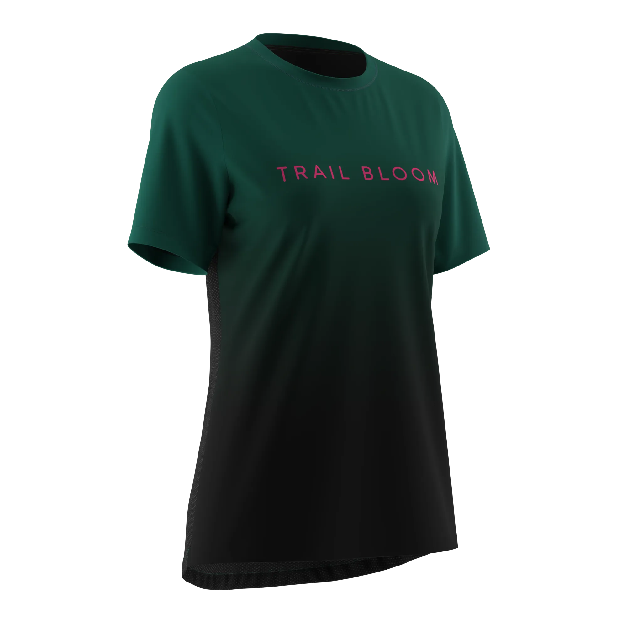 Ladies MTB Jersey - Ombre Print MTB 3/4 in Green and Black - PRE-ORDER