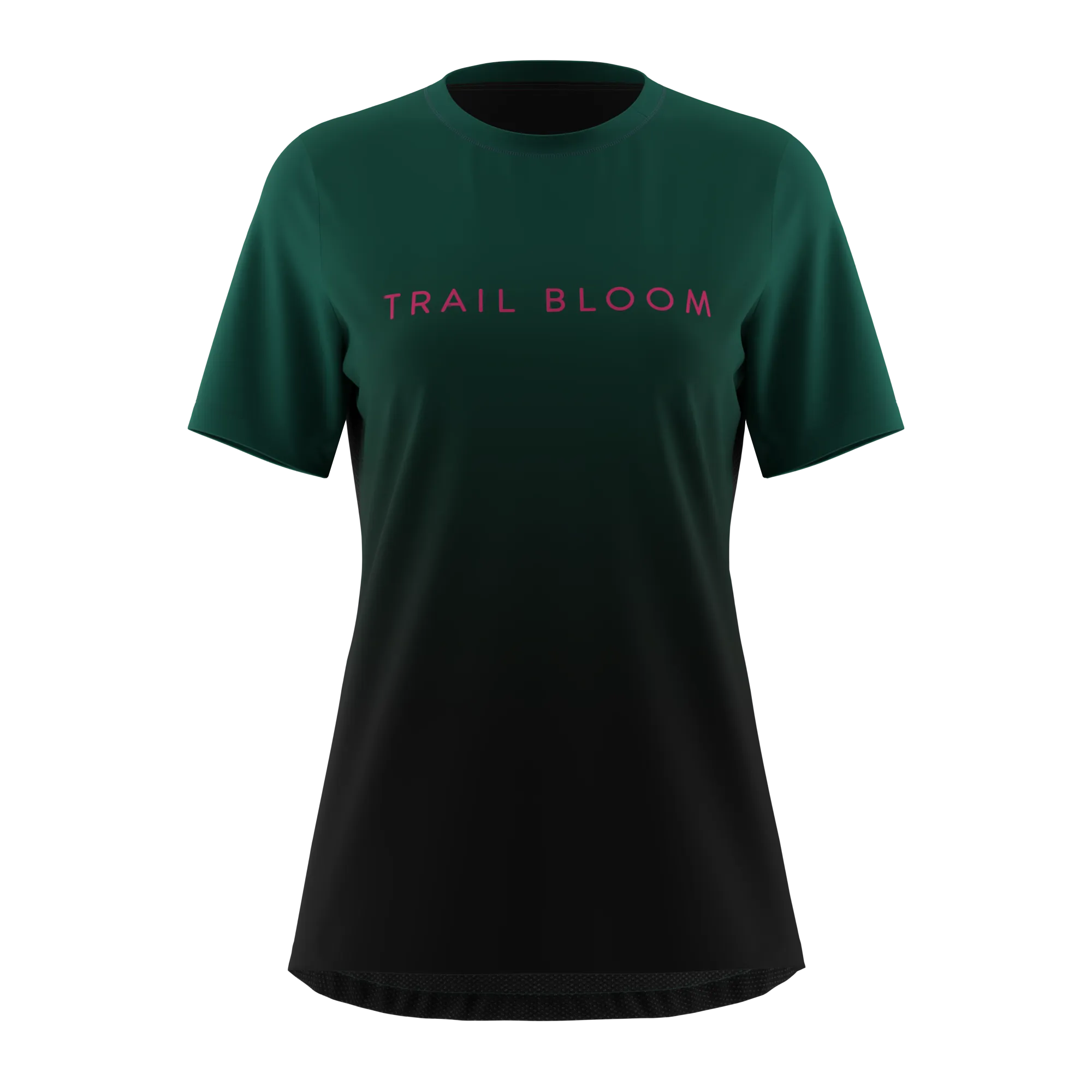 Ladies MTB Jersey - Ombre Print MTB 3/4 in Green and Black - PRE-ORDER