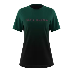 Ladies MTB Jersey - Ombre Print MTB 3/4 in Green and Black - PRE-ORDER