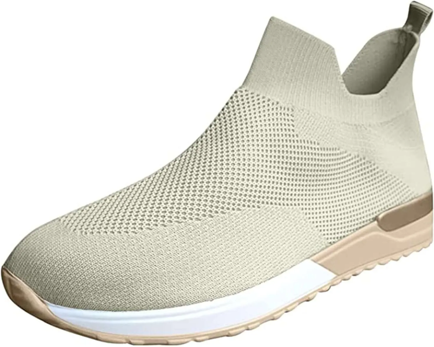 Ladmiple Walking Shoes Women Arch Support Slip On Sneakers Lightweight Running Jogging Sneakers Casual Athletic Tennis Shoes