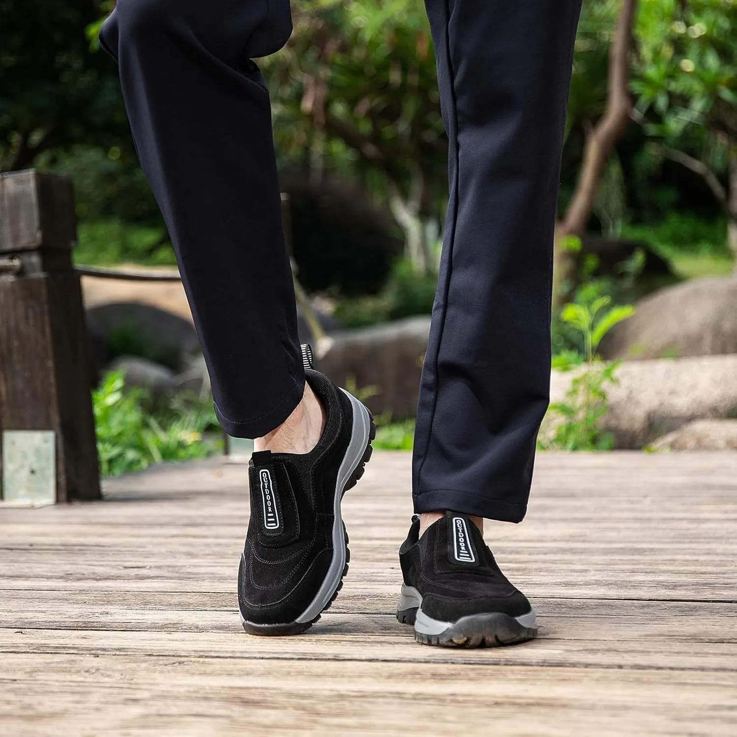 Men Non Slip Outdoor Hiking Orthopedic Shoes Arch Support Casual Loafers Shoes Non Slip Walking Shoes Outdoor Camping Climbing Walking Running Shoes