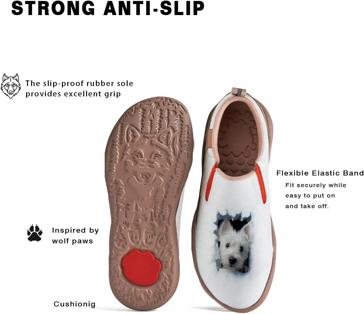 Men's Painted Travel Shoes Slip On Casual Comfortable Lightweight Flat Sole Wide Toe Animal Art 3D