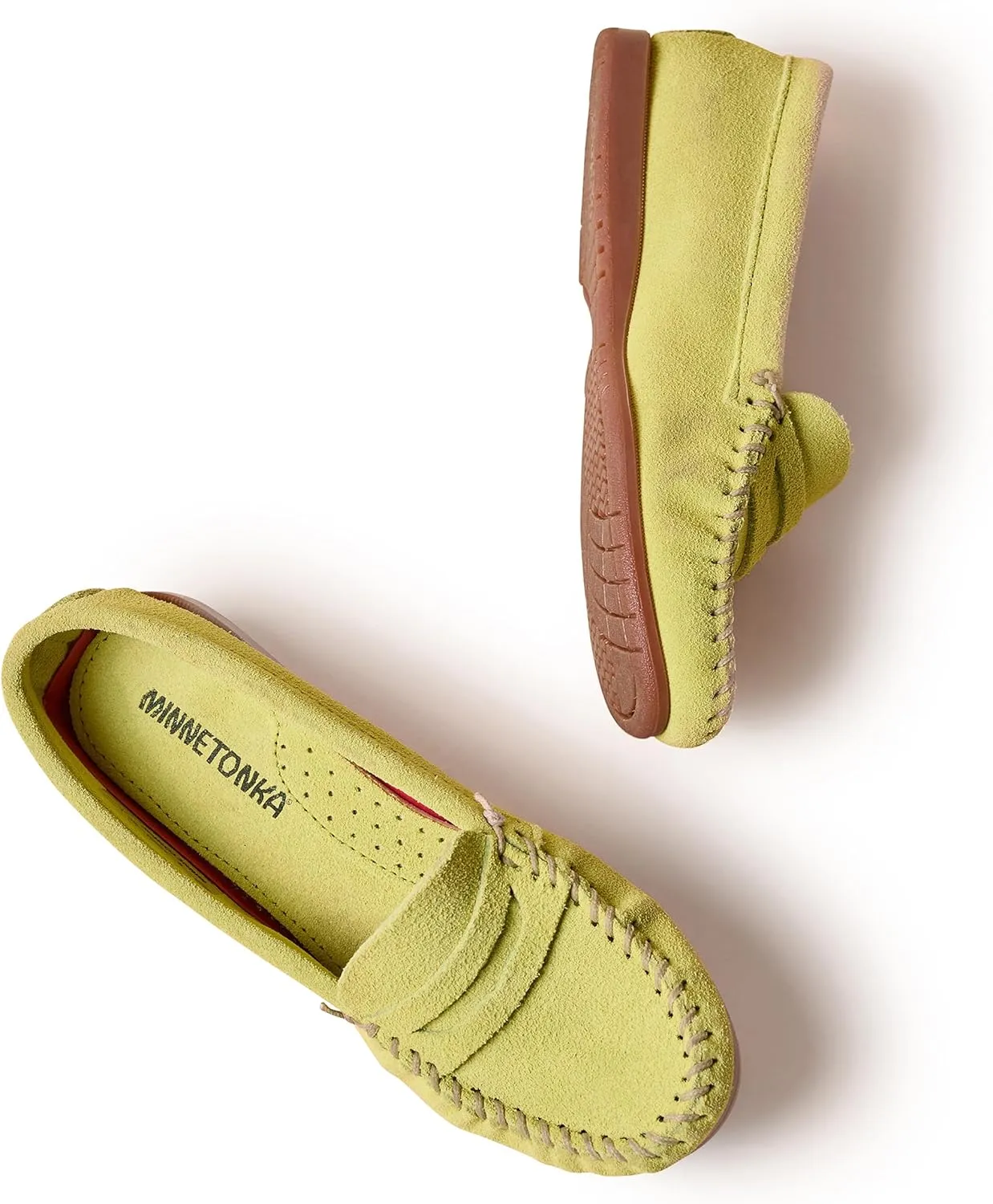 Minnetonka Mellony Penny  Women's Penny Loafer Design, Water and Stain Resistant, Genuine Suede, and Lightweight Sole