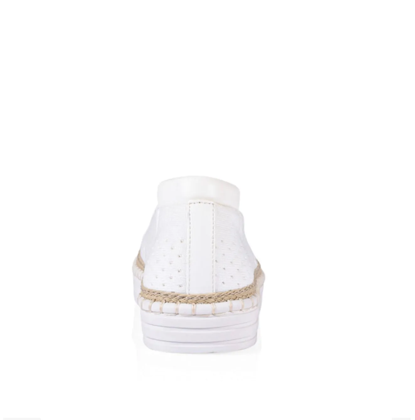 Queen Slip on Sneakers - White Knit