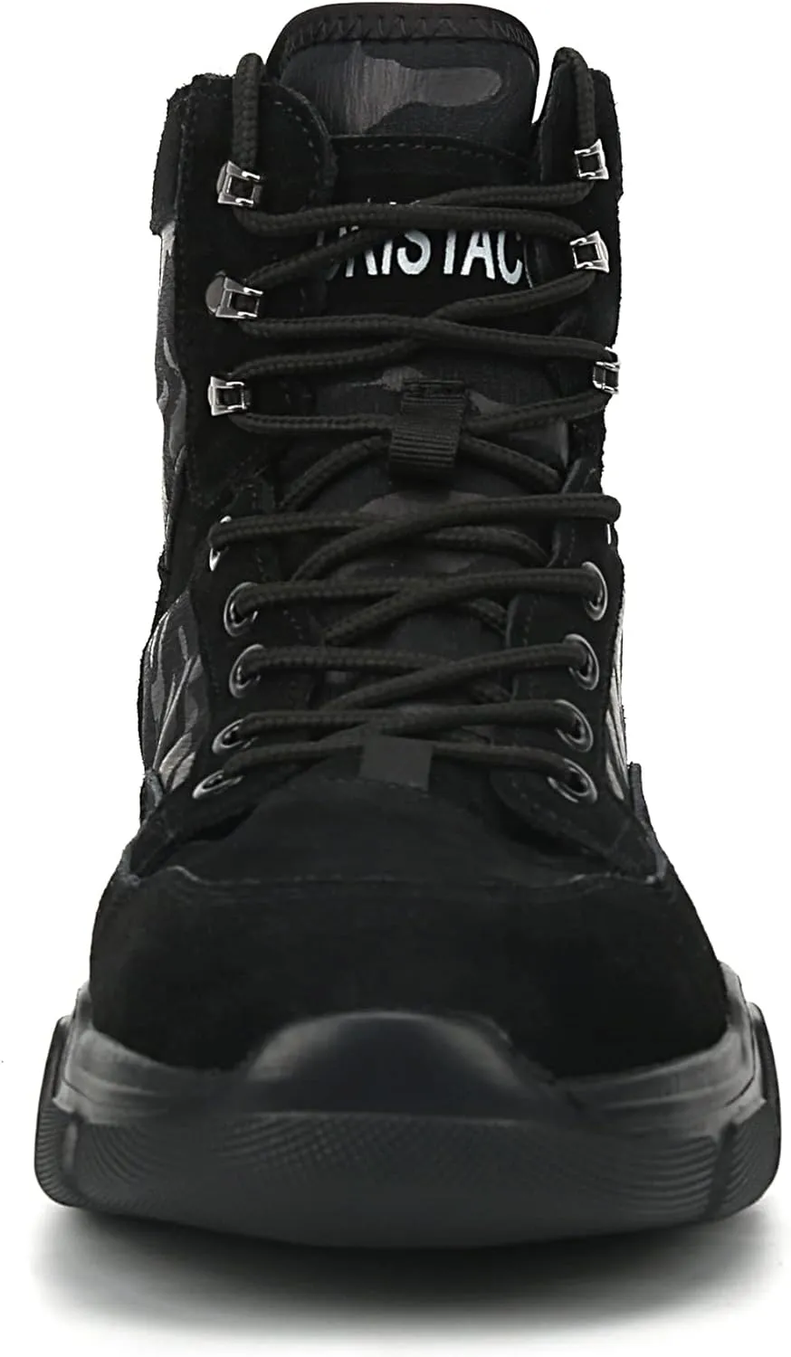 Steel Toe Work Safety Boots, Lightweight Mid-cut Industry Construction Composite Sneakers
