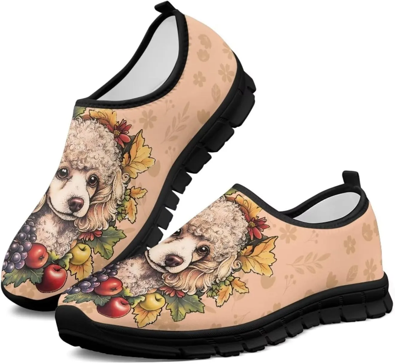 Women's Art Painted Travel Shoes Slip On Casual Mesh Loafers Lightweight Comfort Fashion Outdoor Sneaker for Ladies US Size 5.5-11.5