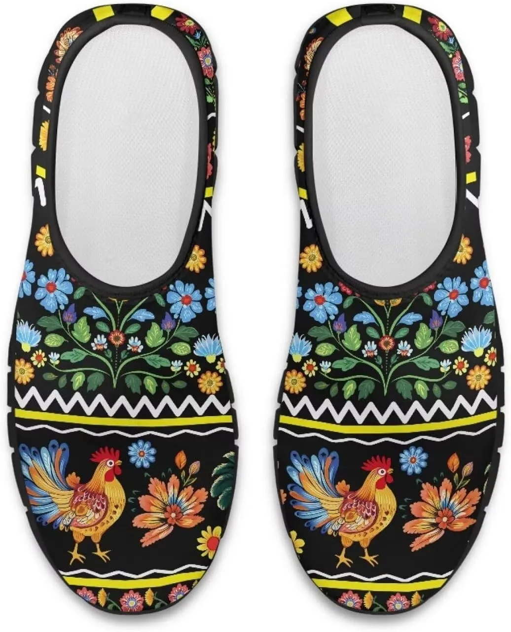 Women's Art Painted Travel Shoes Slip On Casual Mesh Loafers Lightweight Comfort Fashion Outdoor Sneaker for Ladies US Size 5.5-11.5