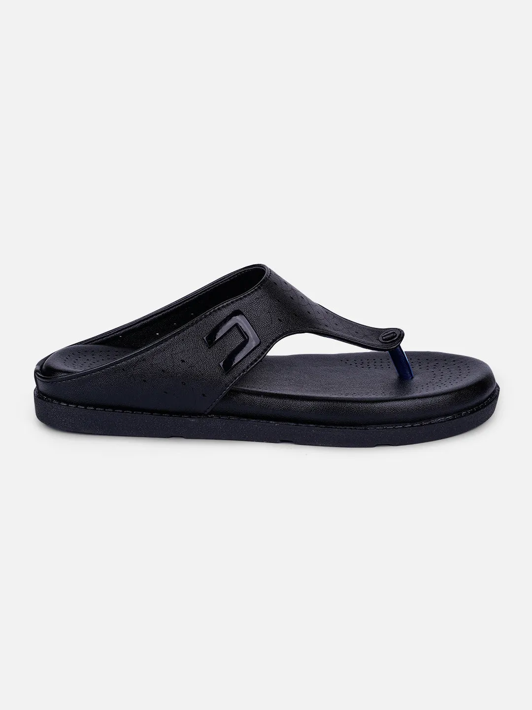 Women's Black Thong Sandals (IU6016)