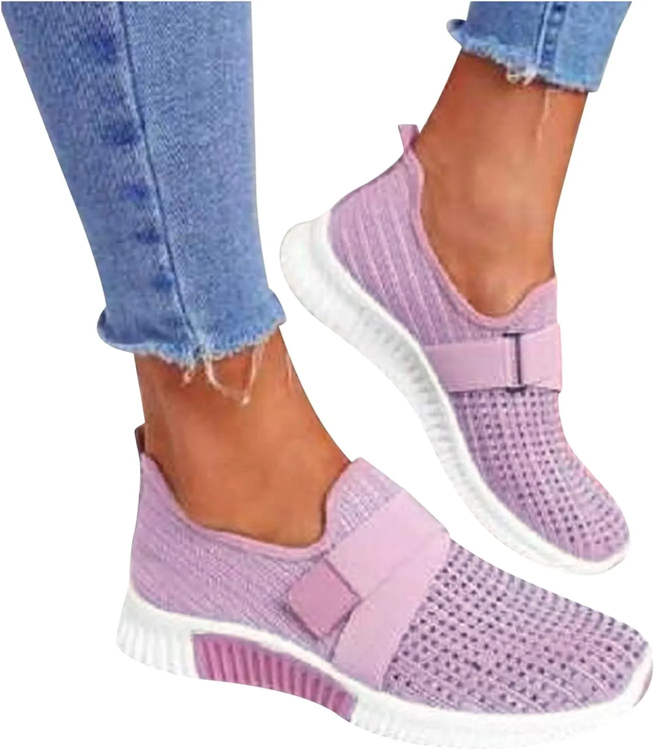Women's Fashion Sneaker Lace Up Low Top Comfortable Walking Shoes Slip On Tennis Shoes Women No Laces Women Loafers Shoes Walking Sneakers for Women