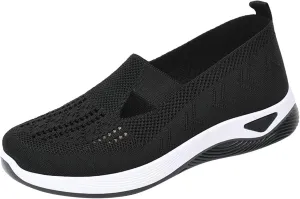 Womens Orthopedic Comfortable Loafers Slip On Walking Shoes with Arch Support Casual Sneakers Plantar Fasciitis Relief Foot Heel Pain Diabetic Feet