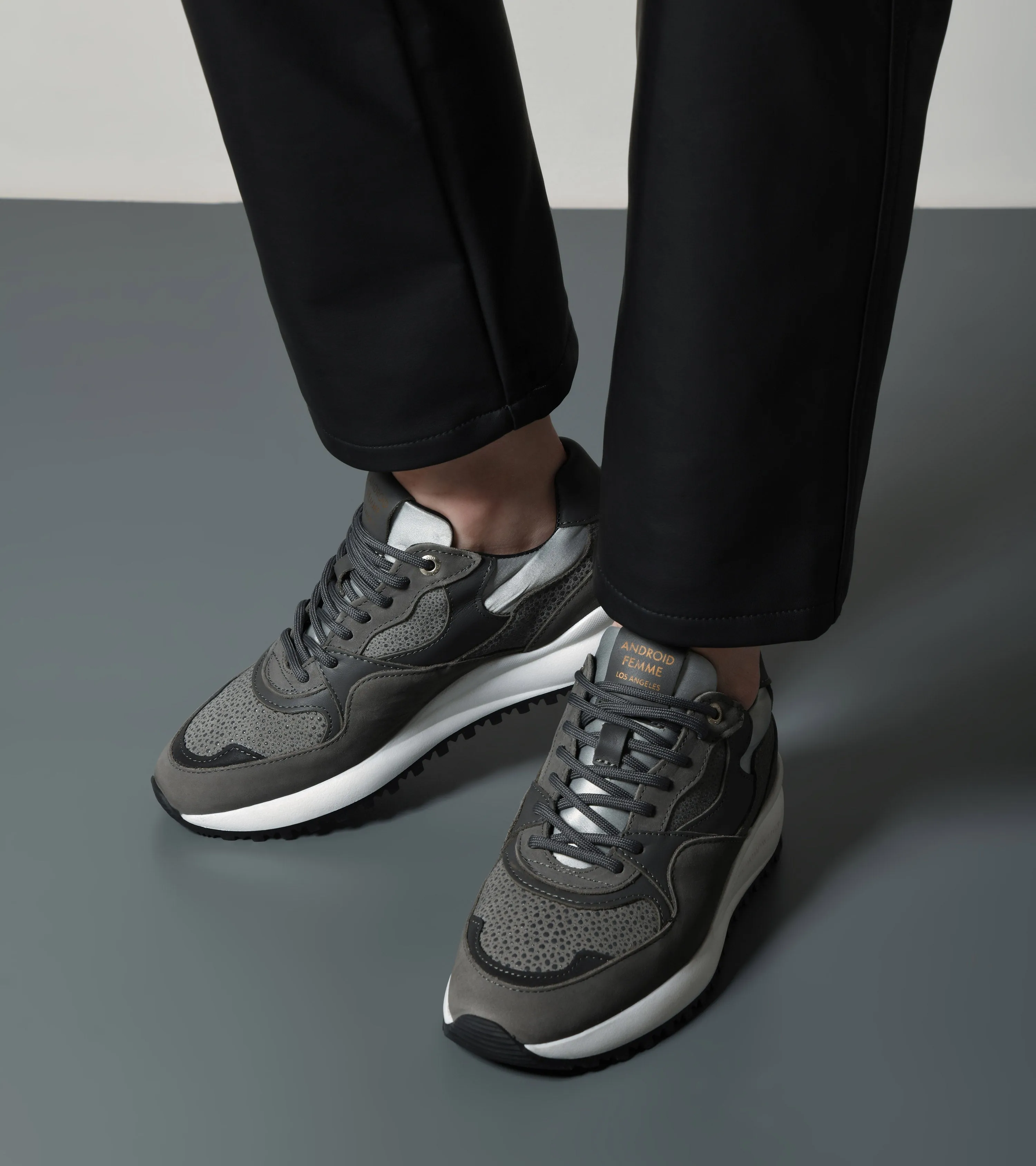 Womens Santa Monica  | Dove Grey Stingray Suede Satin AFP193-04
