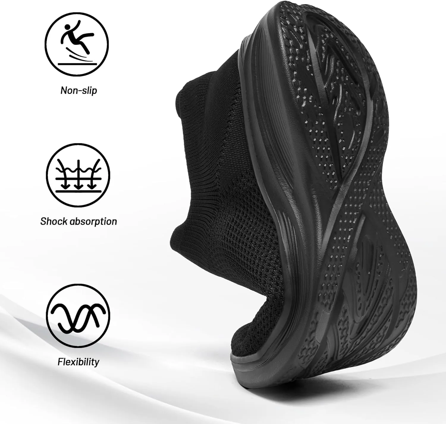 Womens Slip on Walking Shoes Breathable Comfort Lightweight Sock Shoe Non Slip Work Shoes Fashion Running Tennis Sneakers