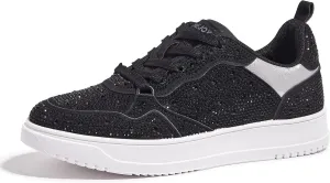 Women's Sparkly Rhinestone Sneakers Comfortable Athletic Glitter Platform Tennis Shoes for Casual, Gym & Fashion Outfits