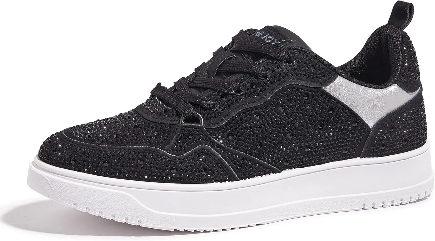 Women's Sparkly Rhinestone Sneakers Comfortable Athletic Glitter Platform Tennis Shoes for Casual, Gym & Fashion Outfits