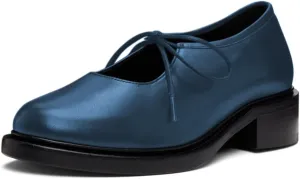 YDN Women's Comfortable Flat Platform Pumps Closed Round Toe Chunky Low Heels Self-tie Daily Outfit Casual Shoes Size 4-16 US
